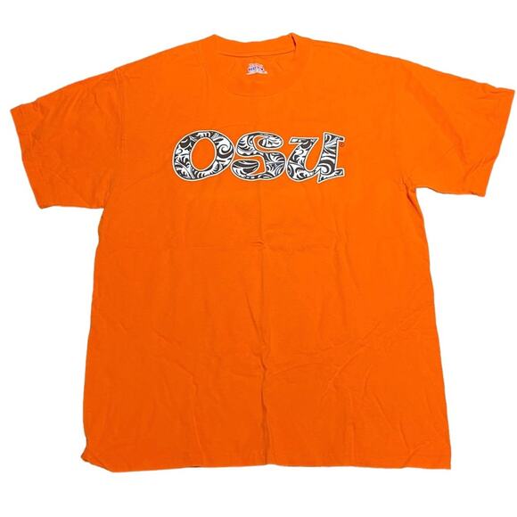OSU Oklahoma State University Size Medium Bright Orange Short Sleeve T Shirt - Picture 1 of 4